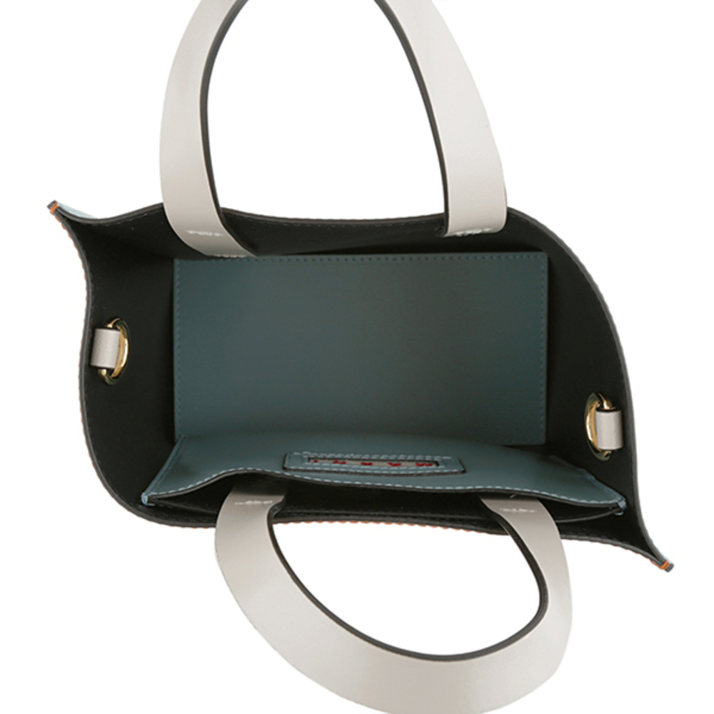Marni Shoulder Bag Museo Light Blue Orange - Picture 7 of 9